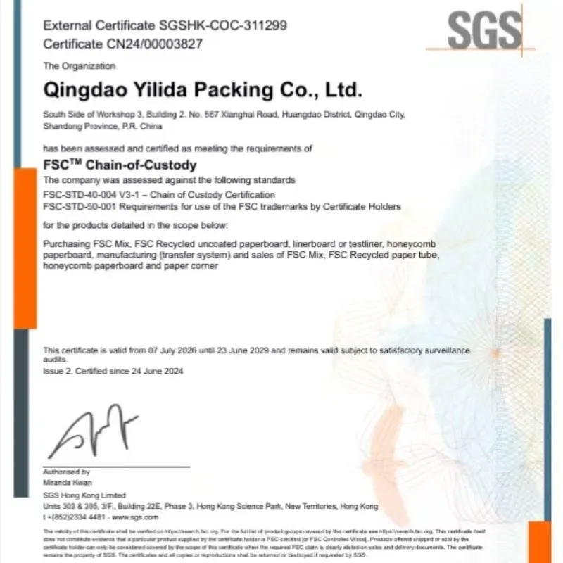 Qingdao Yilida Packaging pravedė specialius mokymus apie FSC tiekimo ir paklausos grandinės valdymo sistemą.